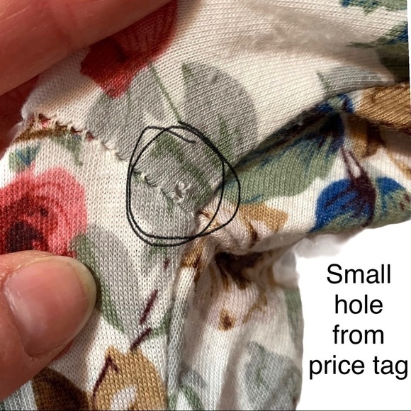 FINAL Acting Pro Multicolor Spring Floral Print 3/4 Sleeve Blouse Top Shirt M - Picture 9 of 14